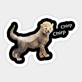 Chirping Baby Cheetah Sticker